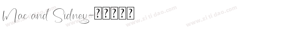 Mac and Sidney字体转换